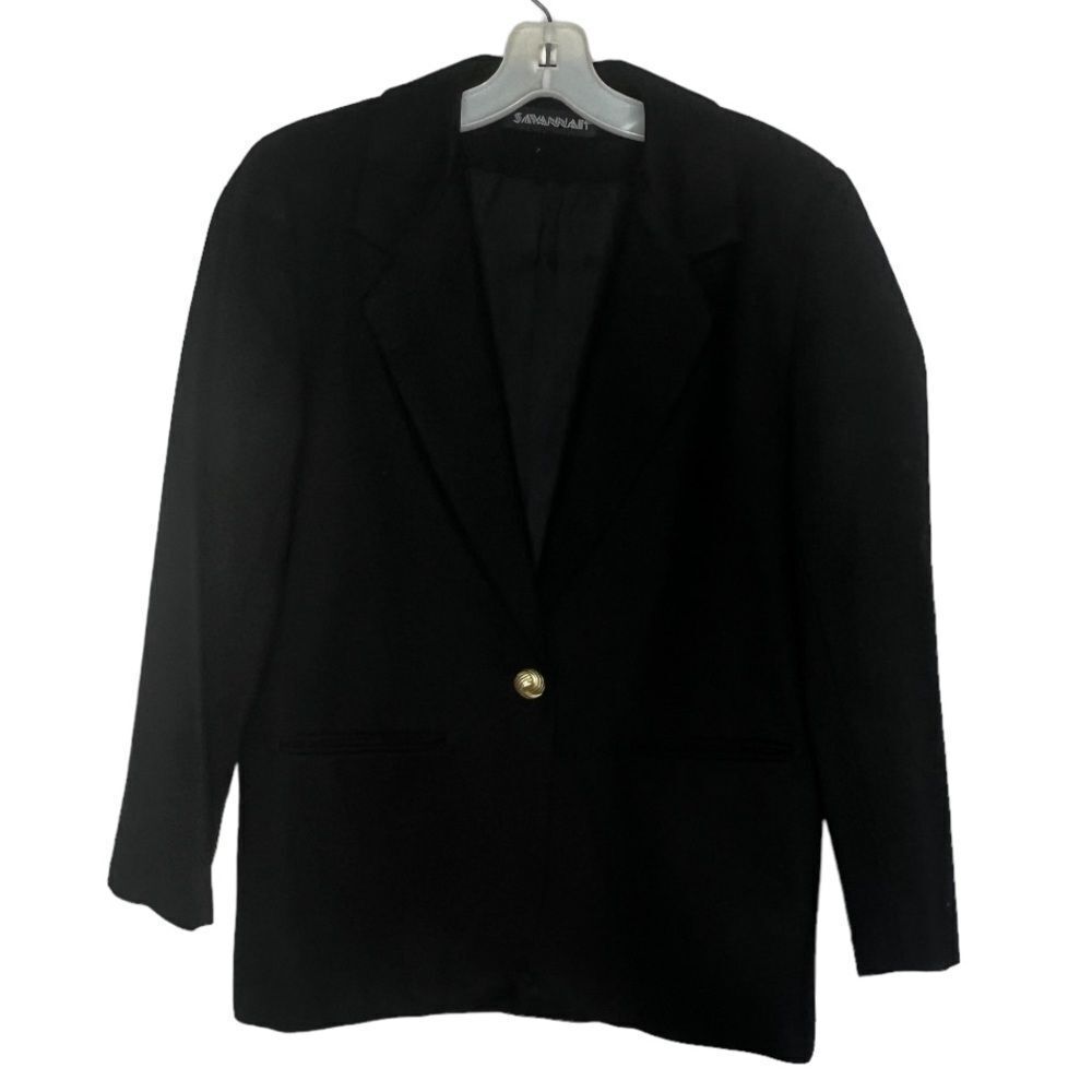 Vintage Savannah Wool‎ Black Blazer